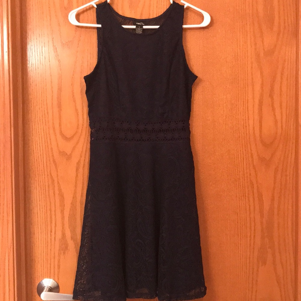 Navy Lace Sleeveless Rue 21 Dress M